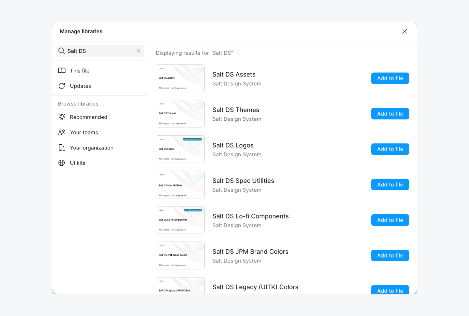 searching on figma